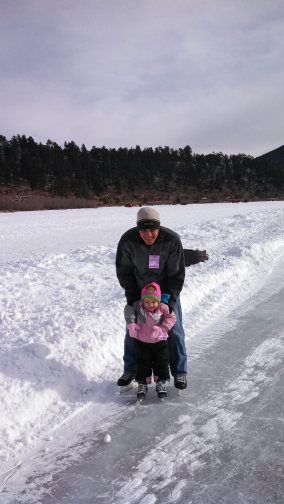 Yes, I did count the one hour of ice skating as a workout because I was holding our 4-year old just like this for the entire time!  I nearly passed out with exhaustion!