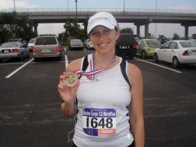 A half marathon completed 3 months after Baby #3.  