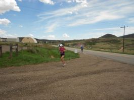 Most of the time I only only competing with myself.  In this case, I used all of the remaining energy I had to pass the guy right behind me.  In response to whatever he said that annoyed me, I activated my fast twitch fibers and showed him.  